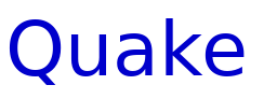 Quake & Shake 3D フォント